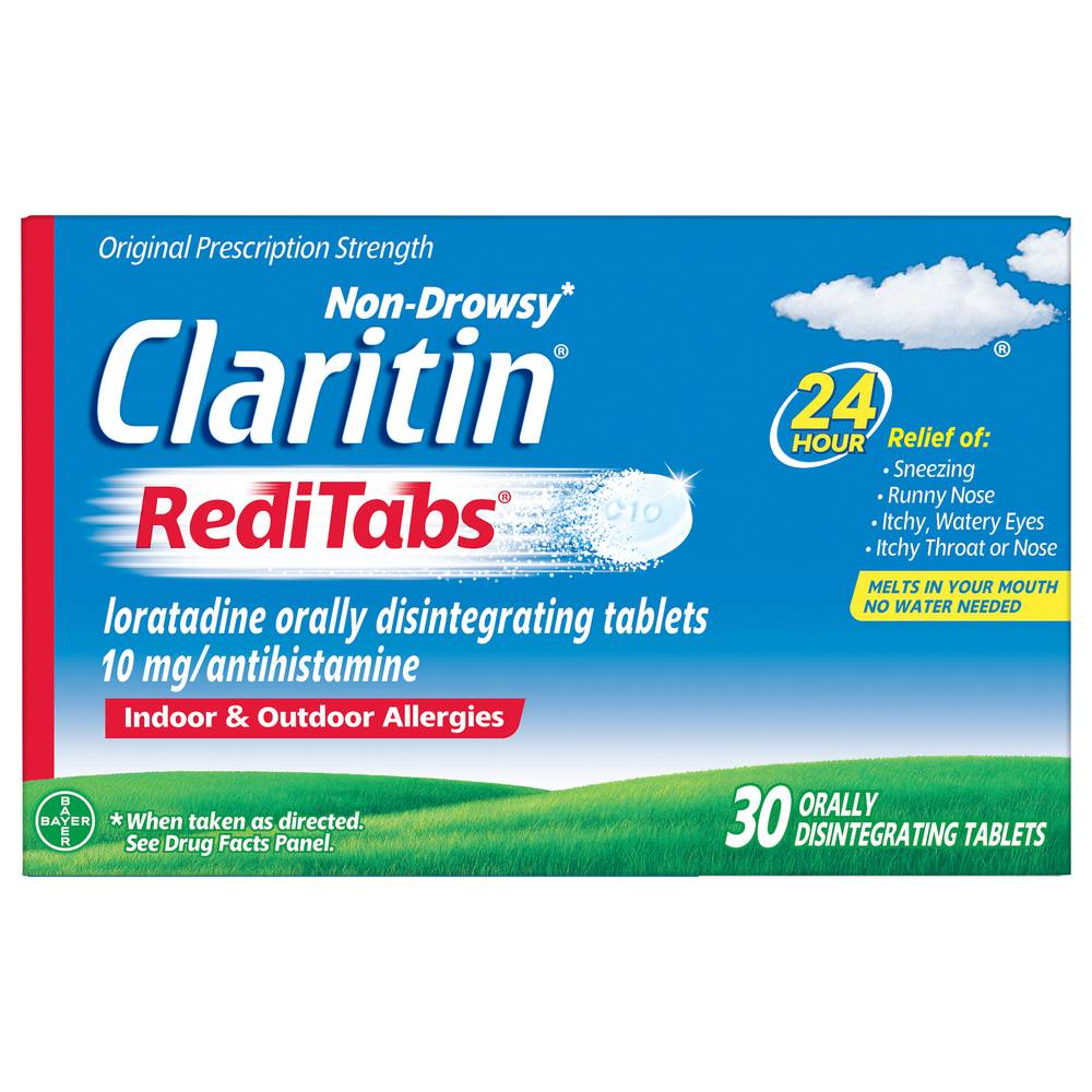 Claritin Reditabs Indoor & Outdoor Allergies 24 Hour Relief Tablets (30 ct) (1.6 oz)