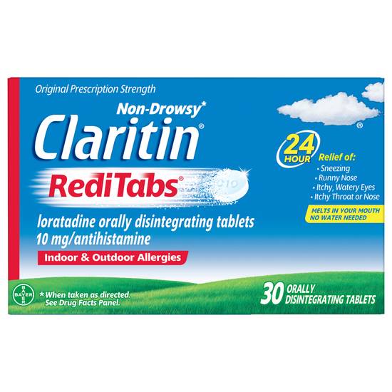 Claritin Reditabs Indoor & Outdoor Allergies 24 Hour Relief Tablets (30 ct)