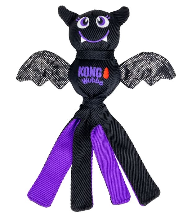 KONG Halloween Wubba Ballistic Bat Purple Dog Toy, Small