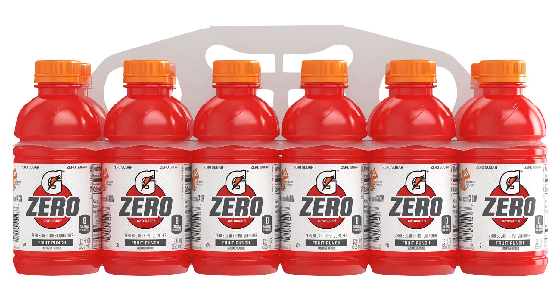 Gatorade Zero Sugar Sports Drink, Fruit Punch (12 x 12 fl oz)