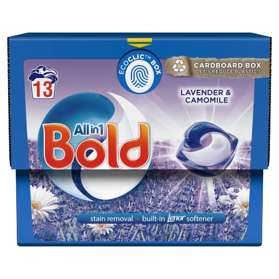 Bold All-In-1 Pods Washing Liquid Capsules 13 Washes, Lavender & Camomile