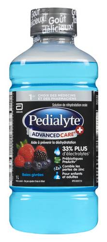 Pedialyte Solution De Réhydratation Orale À Saveur De Baies Givrées 1 L / Pedialyte Advance Care Oral Rehydration Berry Frost 1 L