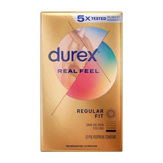 Durex Avanti Bare Real Feel Lubricated Non-Latex Condoms, 10 CT
