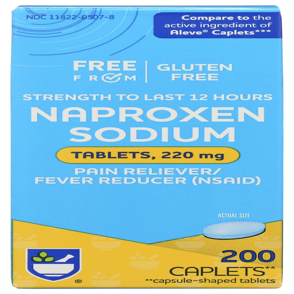 Rite Aid Naproxen Sodium Pain Reliever Fever Reducer 220mg (200 ct)