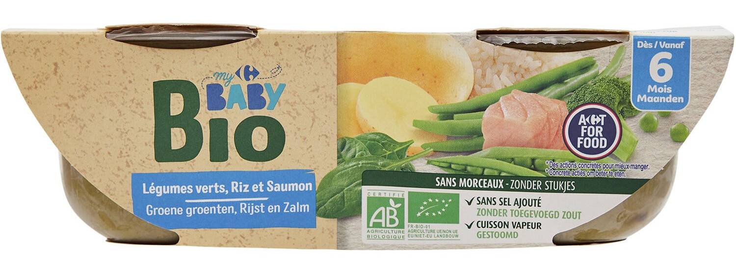 Carrefour Baby Bio - Plat bébé légumes saumon dès 6 mois (2)