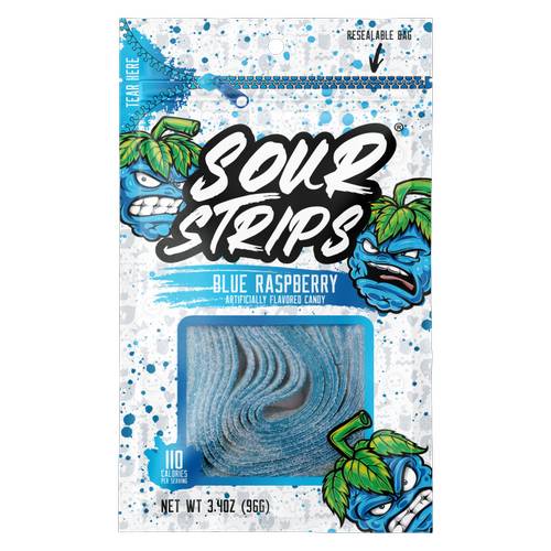 Sour Strips Blue Raspberry Sour Belts (3.9 oz)