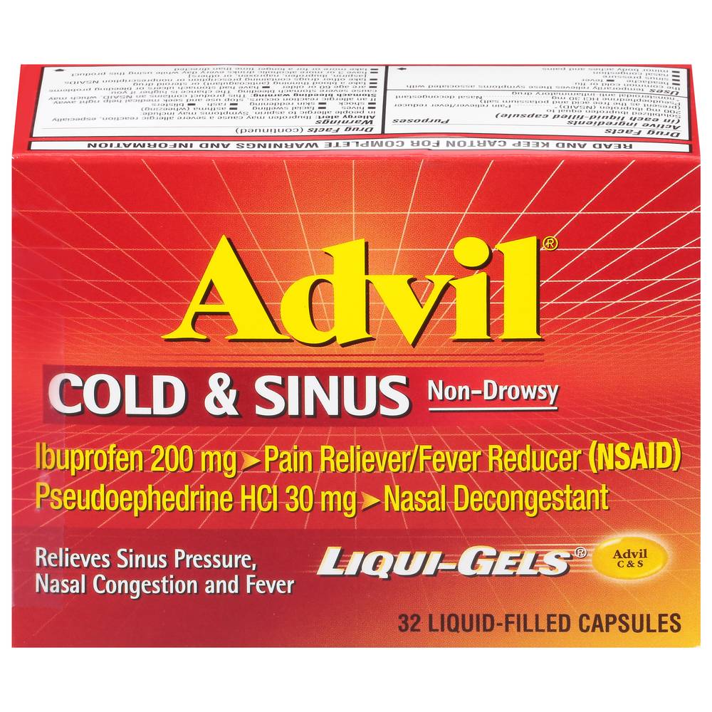 Advil Liqui Gels Non Drowsy Cold & Sinus Capsules