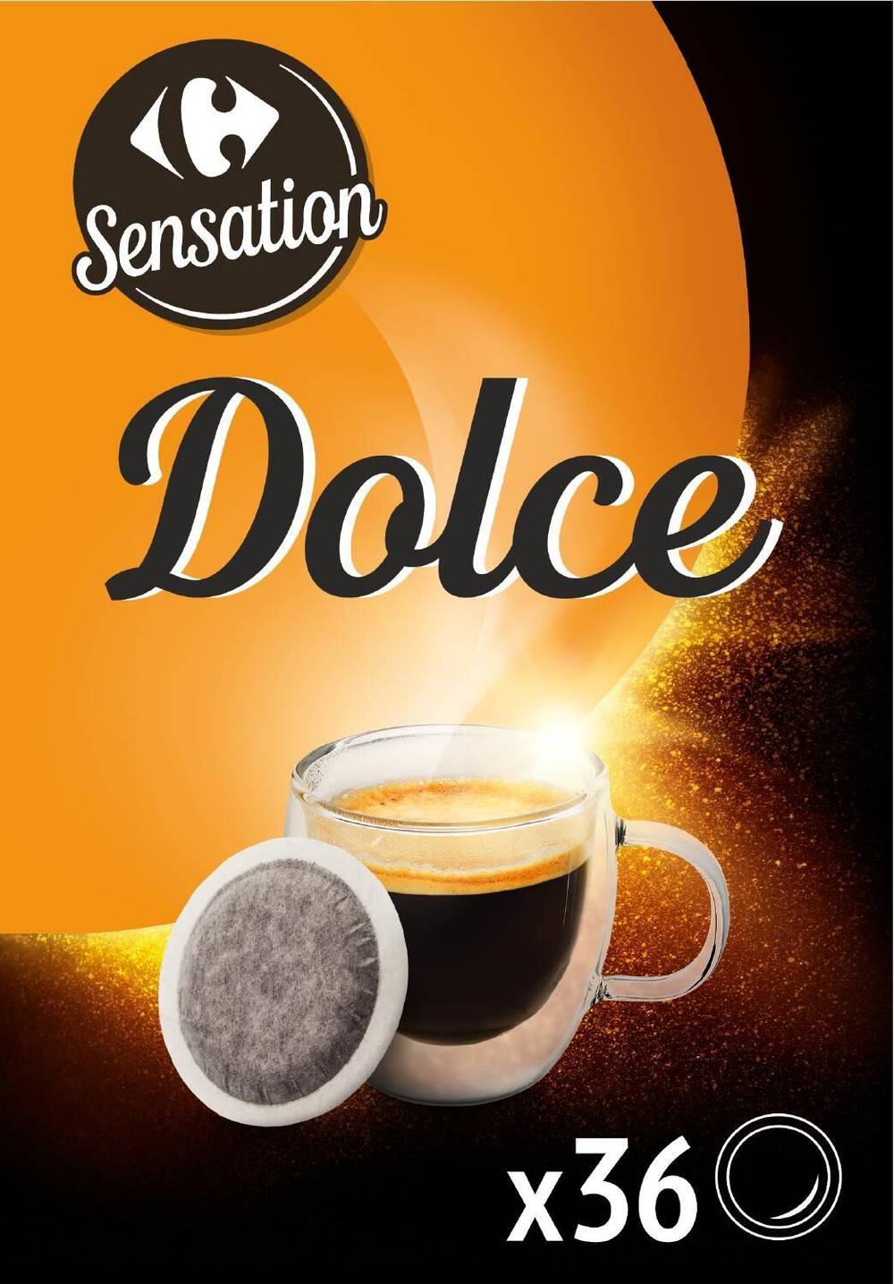 Carrefour Sensation - Dosettes de café dolce (36)