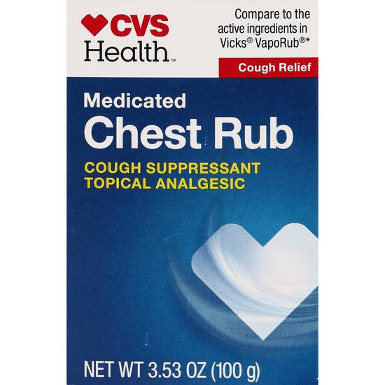 CVS Health Medicated Chest Rub Cough Suppressant, 3.53 OZ