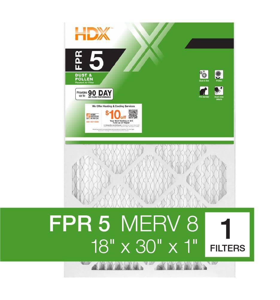 HDX Standard Pleated Air Filter Fpr 5 Merv 8