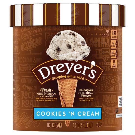 Dreyer's Cookies 'N Cream Ice Cream