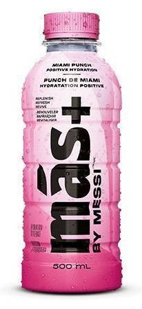 Más+ by Messi Flavoured Hydration Drink, Miami Punch (500 ml)