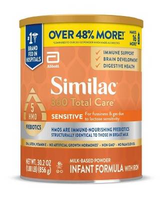 Similac 360 Total Care Milk Based Powder Infant Formula With Iron (30.2 oz)