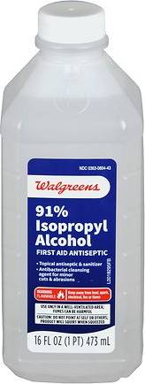 Walgreens Isopropyl Alcohol 91% (16 fl oz)