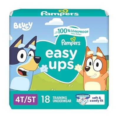 Pampers easy ups sous-vêtements d'entraînement easy ups taille 4 (18unités) - easy ups training underwear 4t-5t (18 units)