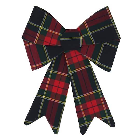 Celebrate It Plaid Christmas Bow, 13.5 inc x 18 inc