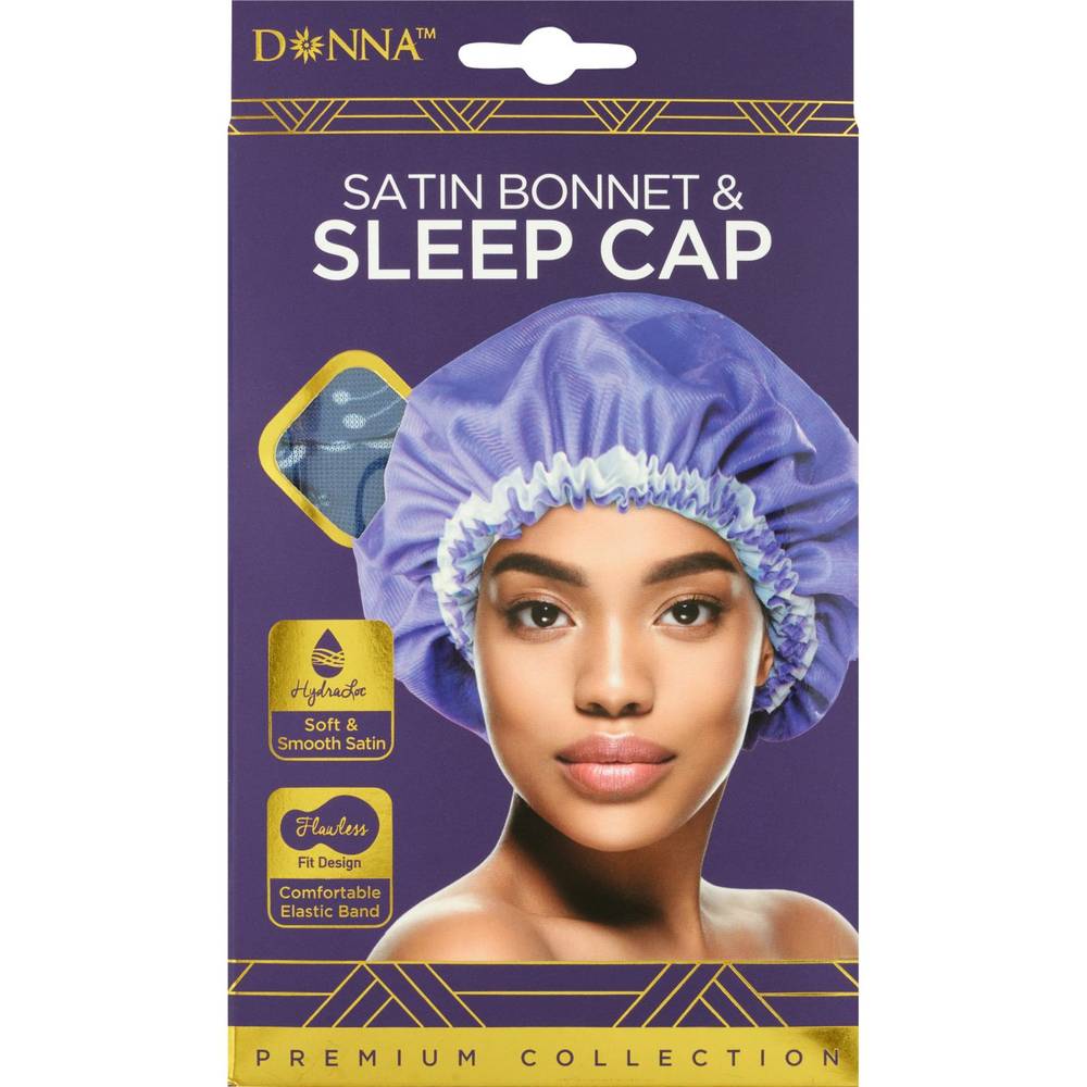 Donna Premium Collection Assorted Satin Bonnet & Sleep Cap (3.2 oz)