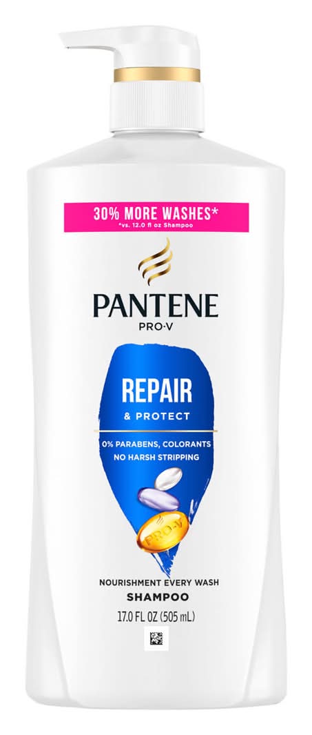 Pantene Shampoo Repair And Protect For Damaged And Bleached Hair Gentle Cleansing Detangles Hair Safe For Color Treated Hair 17.0 Oz
