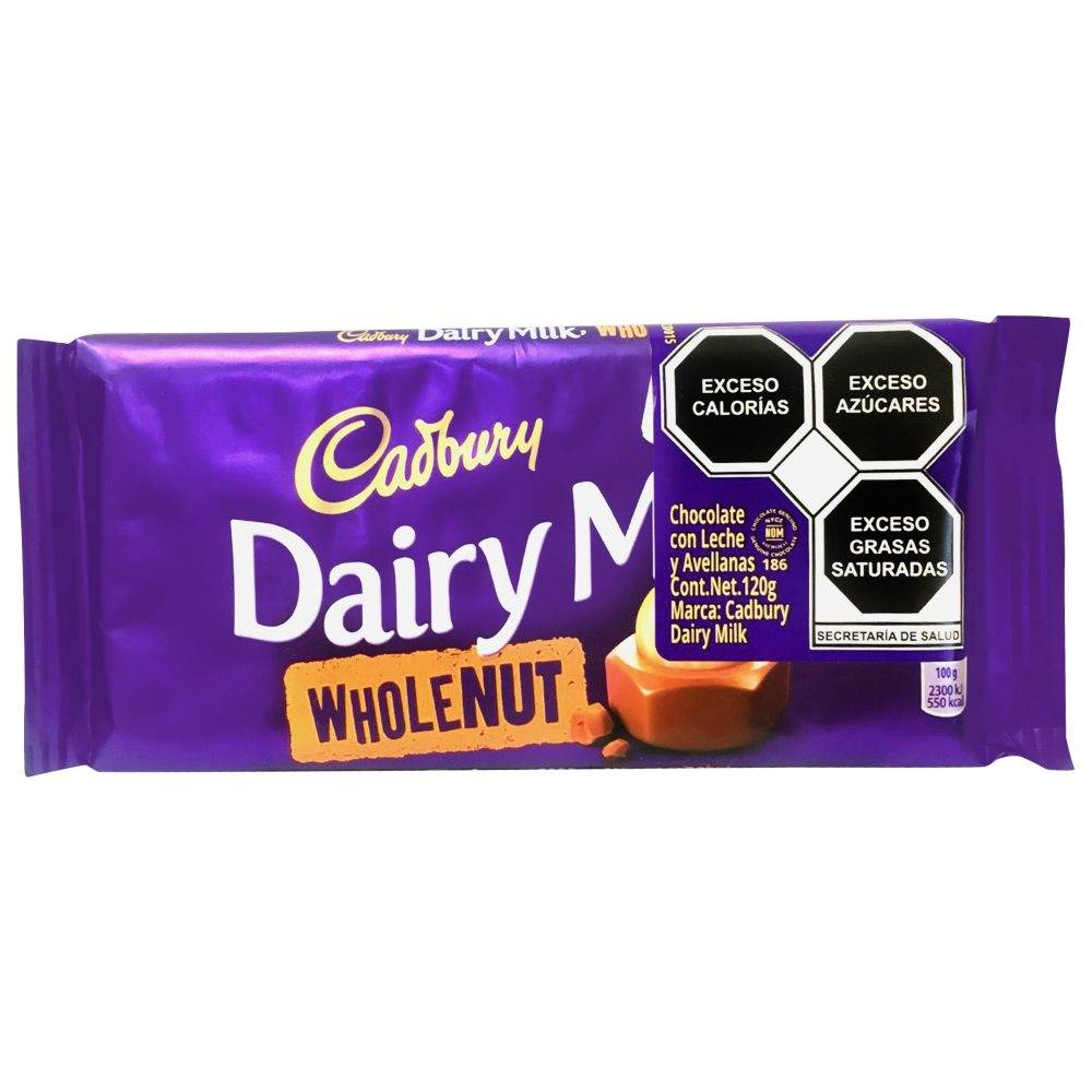 Cadbury chocolate dairy milk con avellana (sobre 120 g)