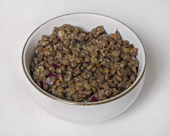 Lentilles en Vinaigrette Et Oignon Rouge