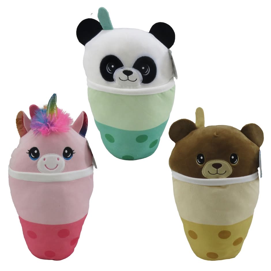 Toy Box Boba Tea Character Plush Toys, 15 in