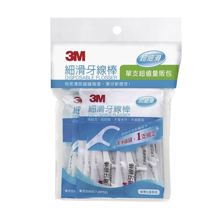 3M 細滑牙線棒量販包-單支包#655278