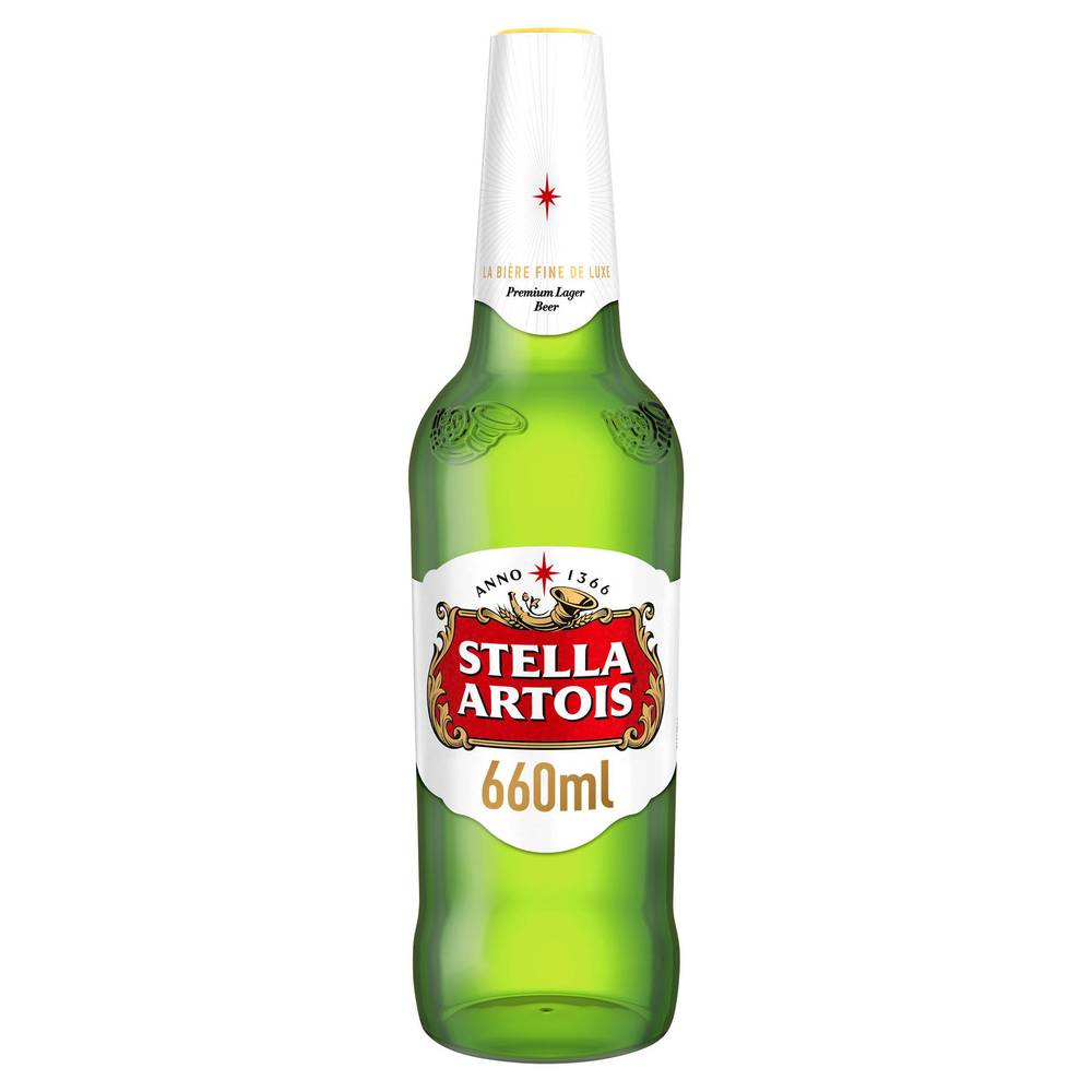 Stella Artois Premium Lager Beer Bottles 660ml