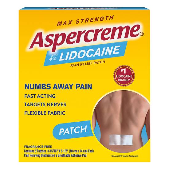 Aspercreme Max Strength Pain Relief Patch (5 ct)