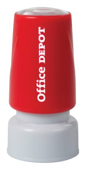 Office Depot Pre-Inked Message Star Red Stamp