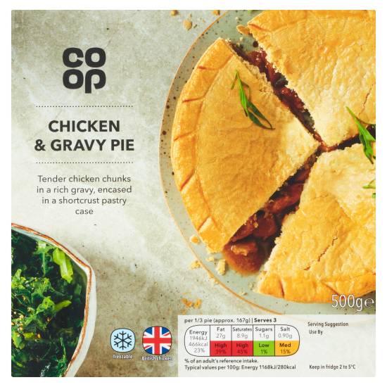 Co-Op Chicken & Gravy Pie 500g