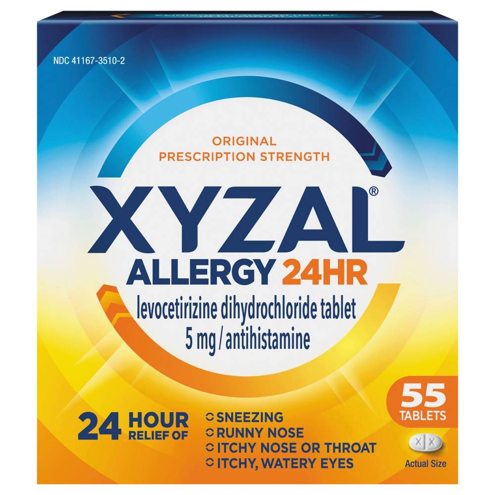 Xyzal Original Prescription Strength Allergy 24hr Tablets (1.4 oz)