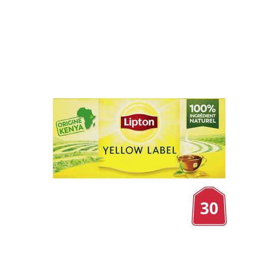 Thé noir yellow label du Kenya Lipton x30