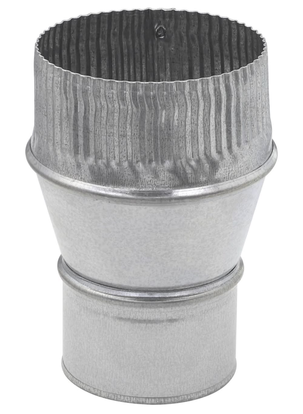 Imperial 3 In. D X 4 In. D Galvanized Steel Furnace Pipe Increaser