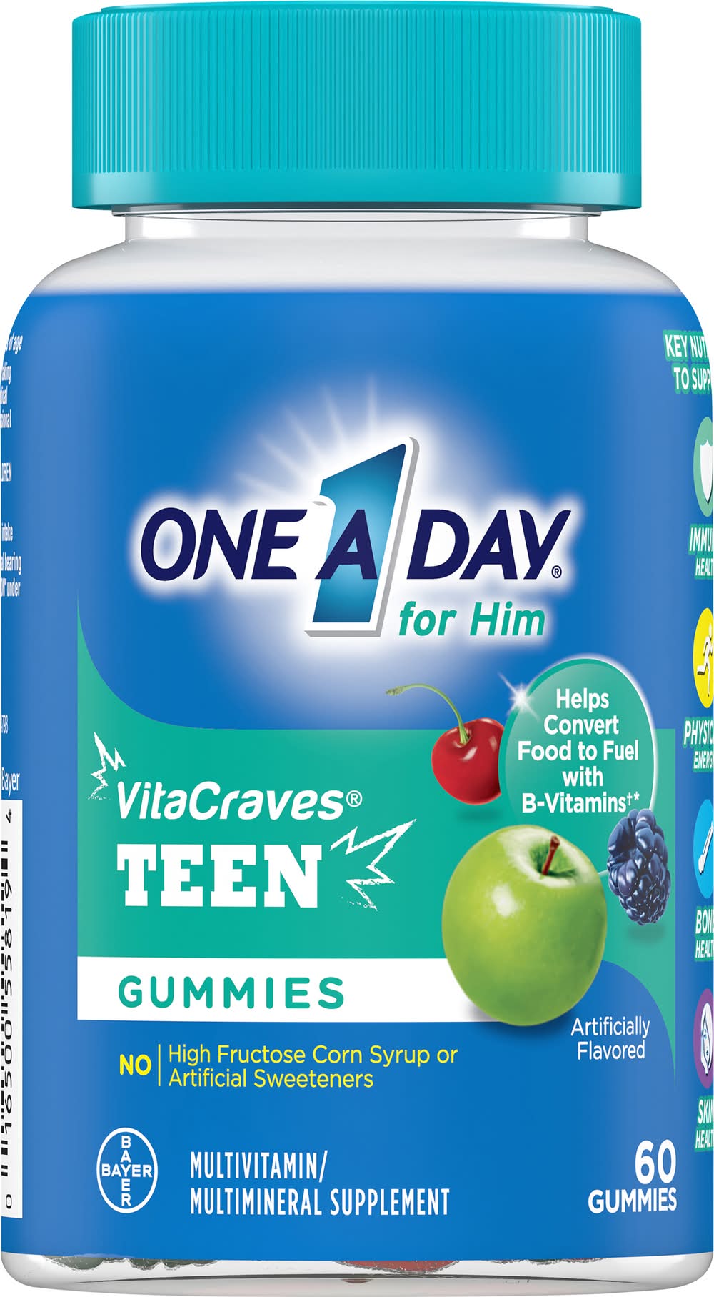 One A Day Vitacraves Teen Multivitamin Gummies For Him (6.6 oz)