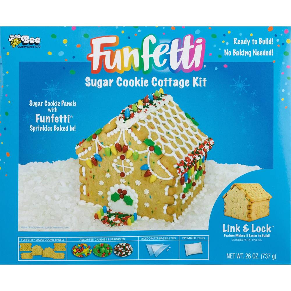 Bee International Funfetti Sugar Cookie Cottage, 1 ct, 26 oz