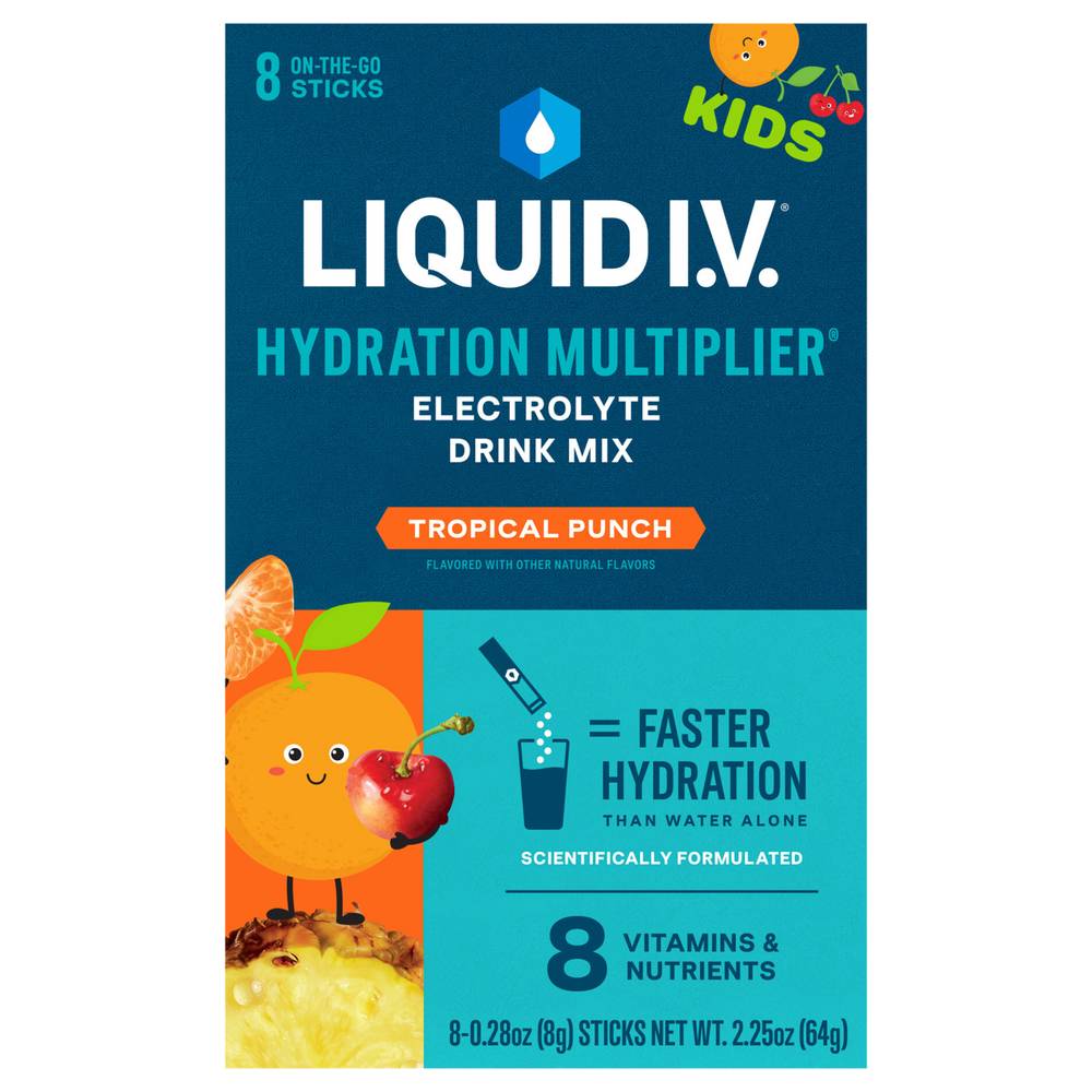 Liquid I.v. Hydration Multiplier For Kids (8 ct)(2.25 oz) (tropical punch)