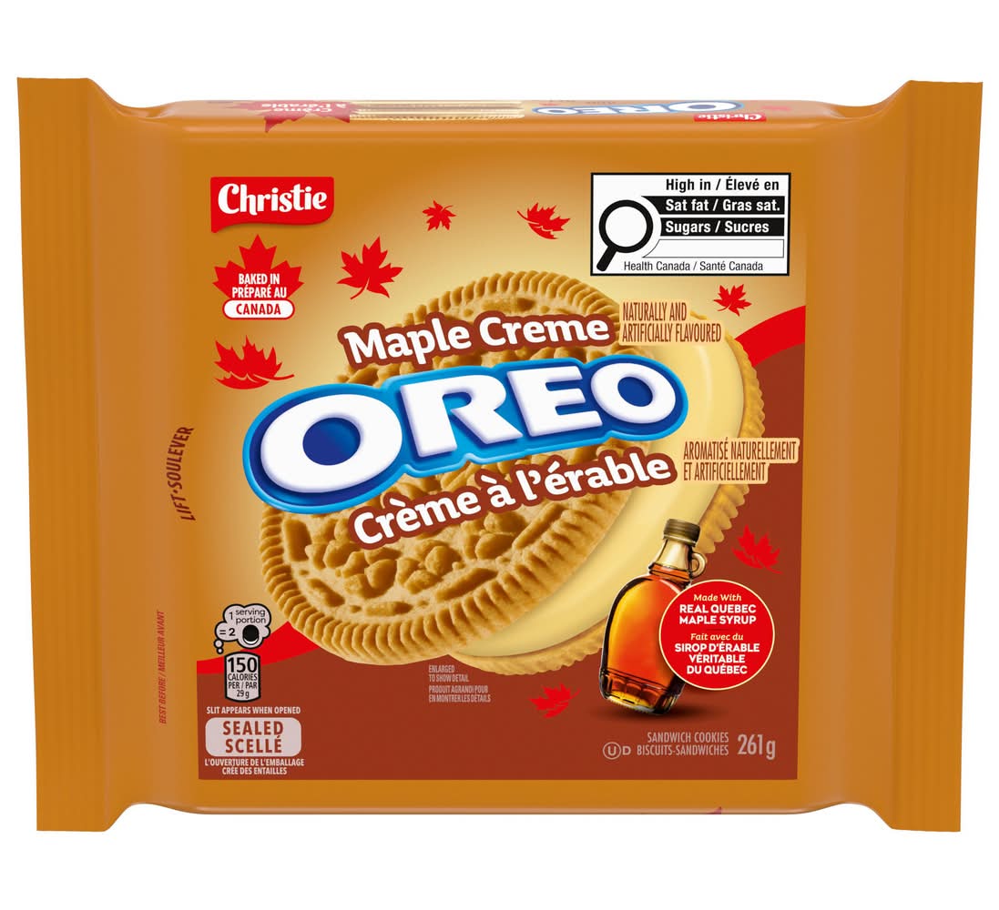 Christie Oreo Sandwich Cookies, Maple Creme (0.26 kg)