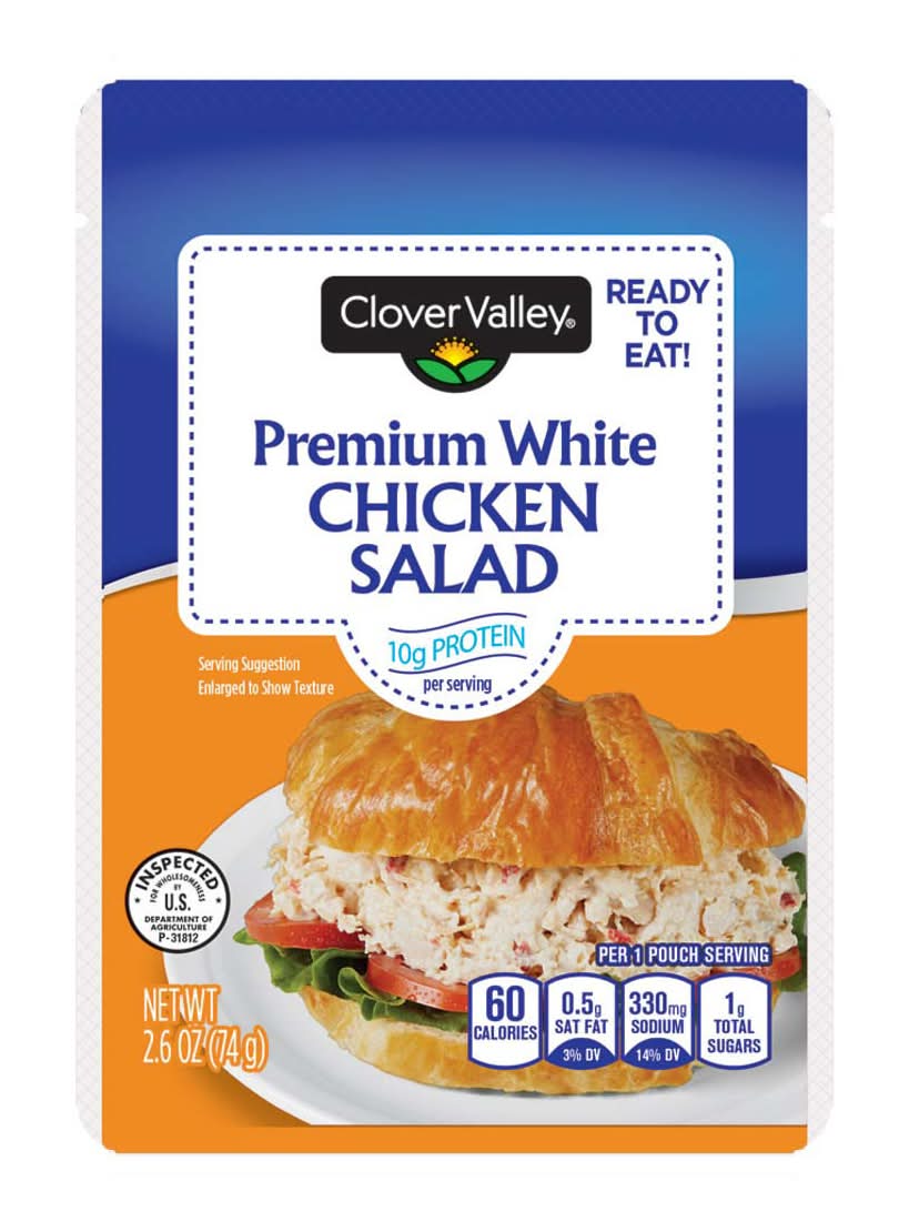 Clover Valley Premium White Chicken Salad Ready To Eat 2.6 Oz
