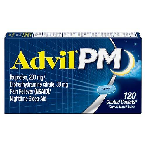 Advil PM Pain Reliever / Nighttime Sleep Aid Caplet - 120.0 Ea
