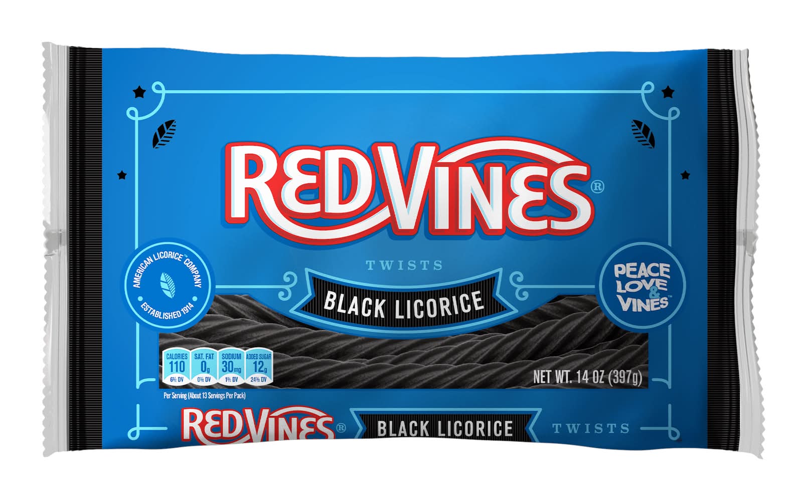 Red Vines Twists Black Licorice (14 oz)