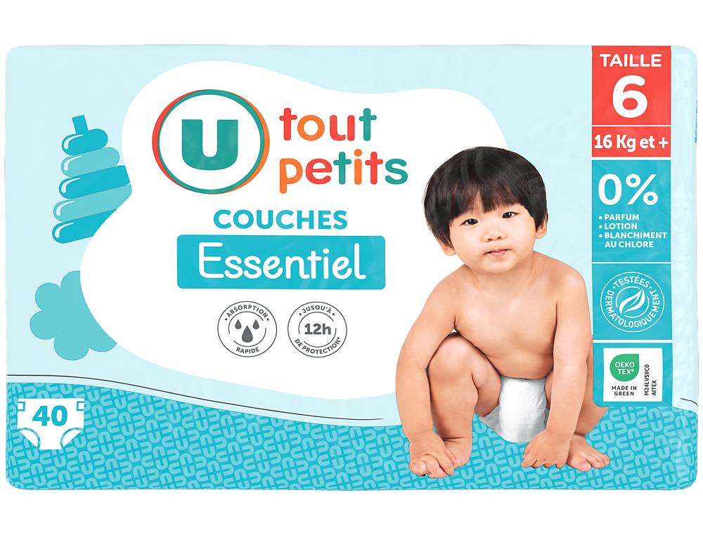 U tout petits - Essentiel couches, Taille 6 (40)
