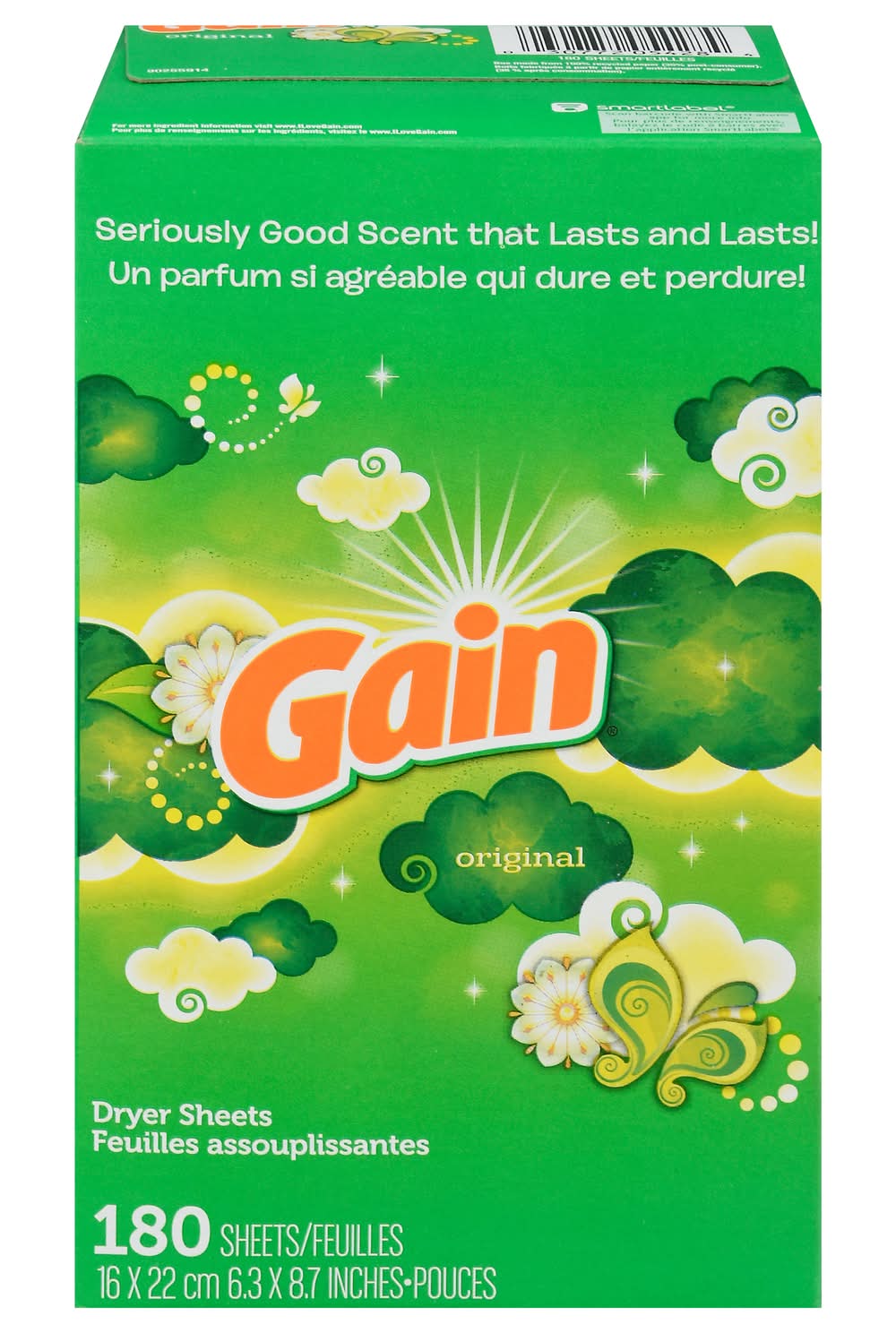 Gain Original Dryer Sheets (180 ct)
