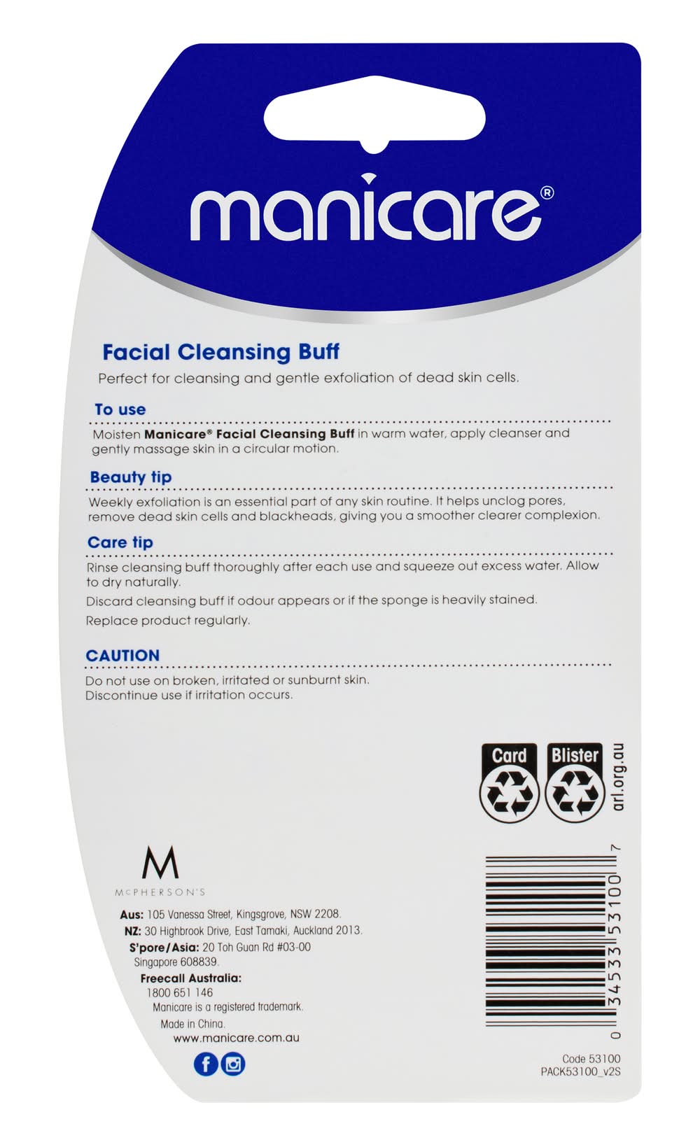 Manicare Facial Cleansing Buff Delivery Near Me | Order Online | Uber Eats