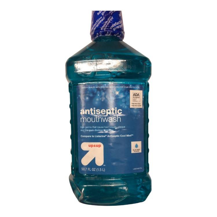 up&up Antiseptic Mouthwash, Blue Mint (50.7 fl oz)