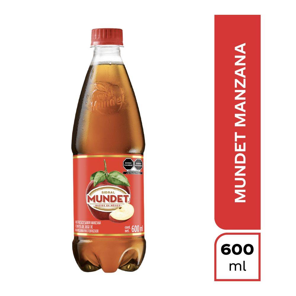 Sidral Mundet · Refresco con 1% de jugo, manzana (600 ml)