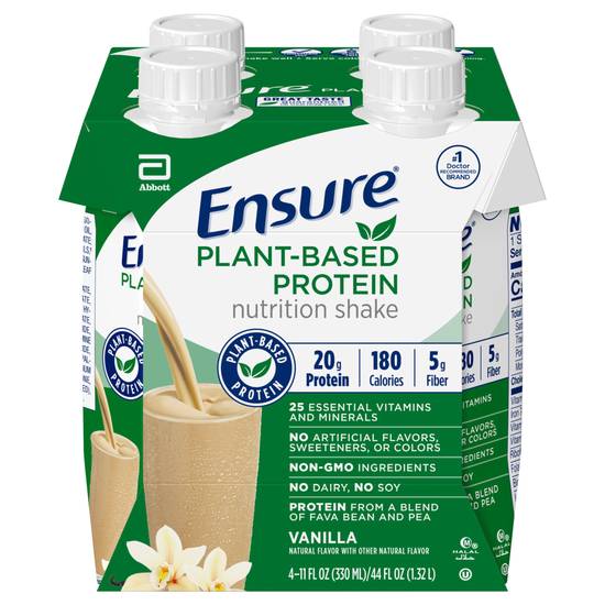 Ensure Plant-Based Protein Nutrition Vanilla Shake (4 ct)