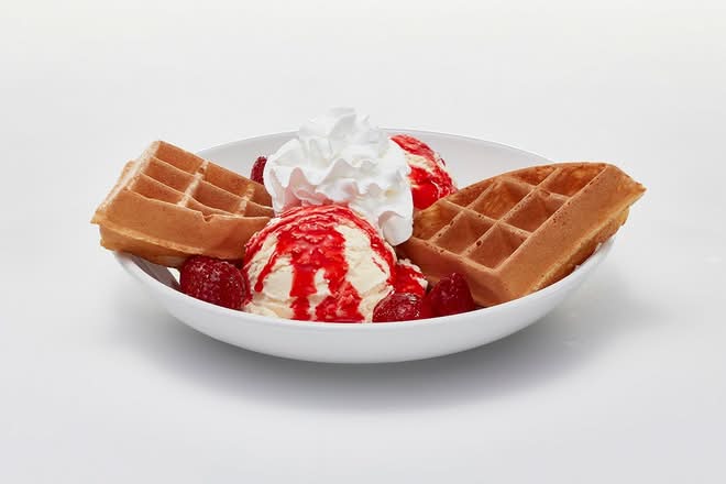 Strawberry Waffle Sundae