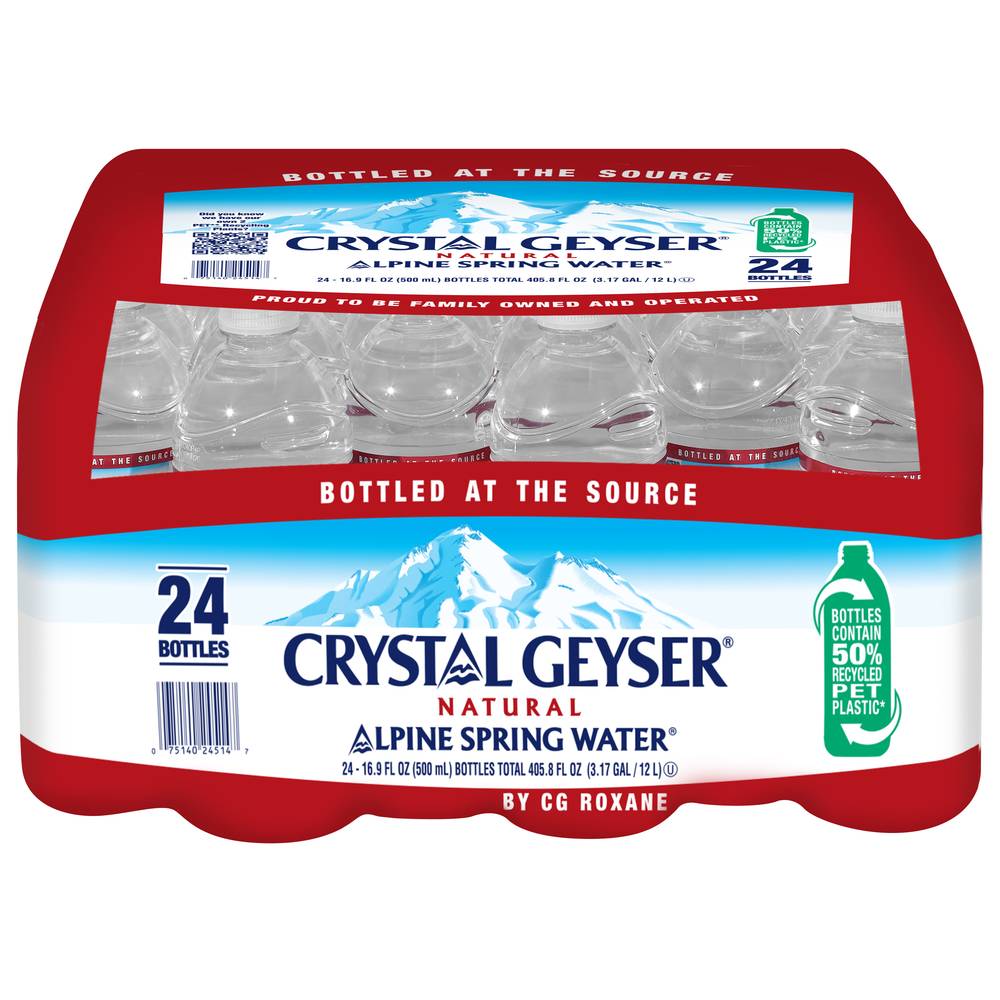 Crystal Geyser Natural Alpine Spring Water (24 ct, 16.9 fl oz)