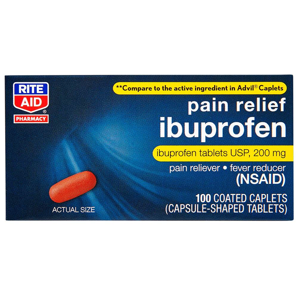 Rite Aid Ibuprofen 200mg Brown Caplets