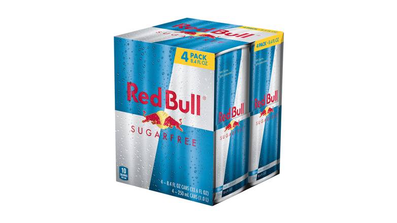 Red Bull Energy Drink Sugar Free - Pack of 4